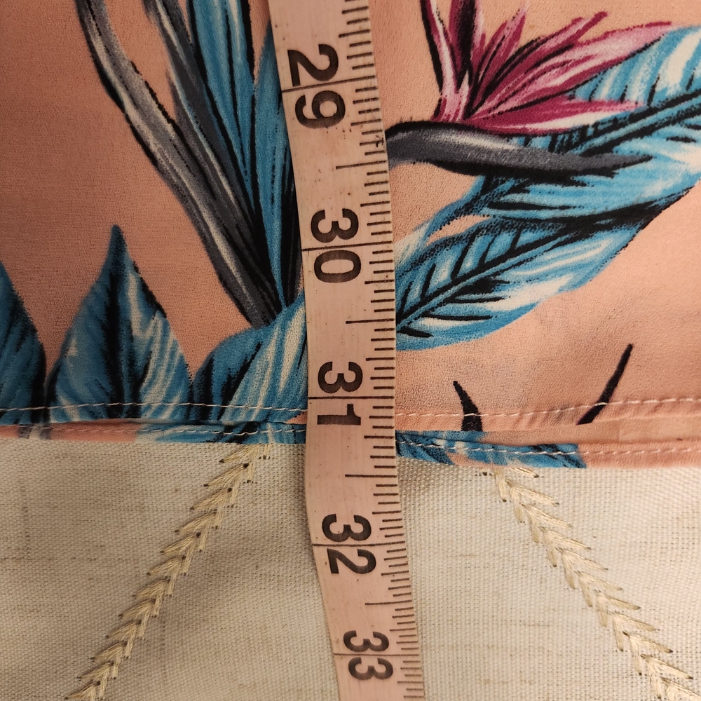Buddy Love Tropical Palm Print Mini Dress Small Pink Blue Boho Summer - Picture 7 of 7